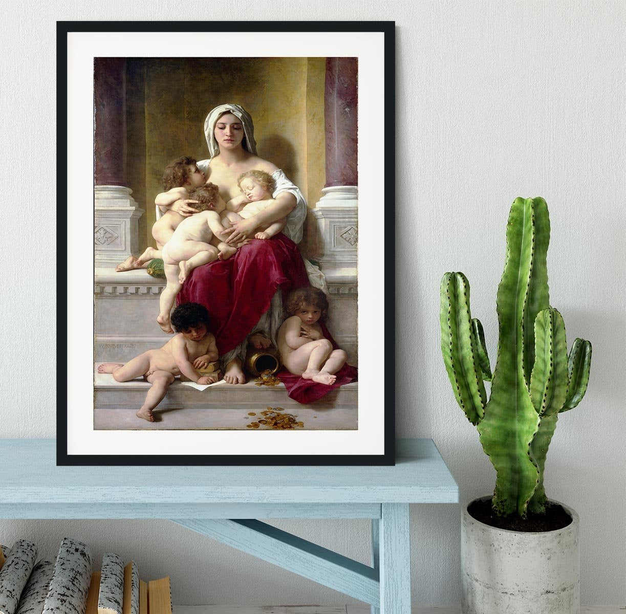 Charity By Bouguereau Framed Print - Canvas Art Rocks - 1