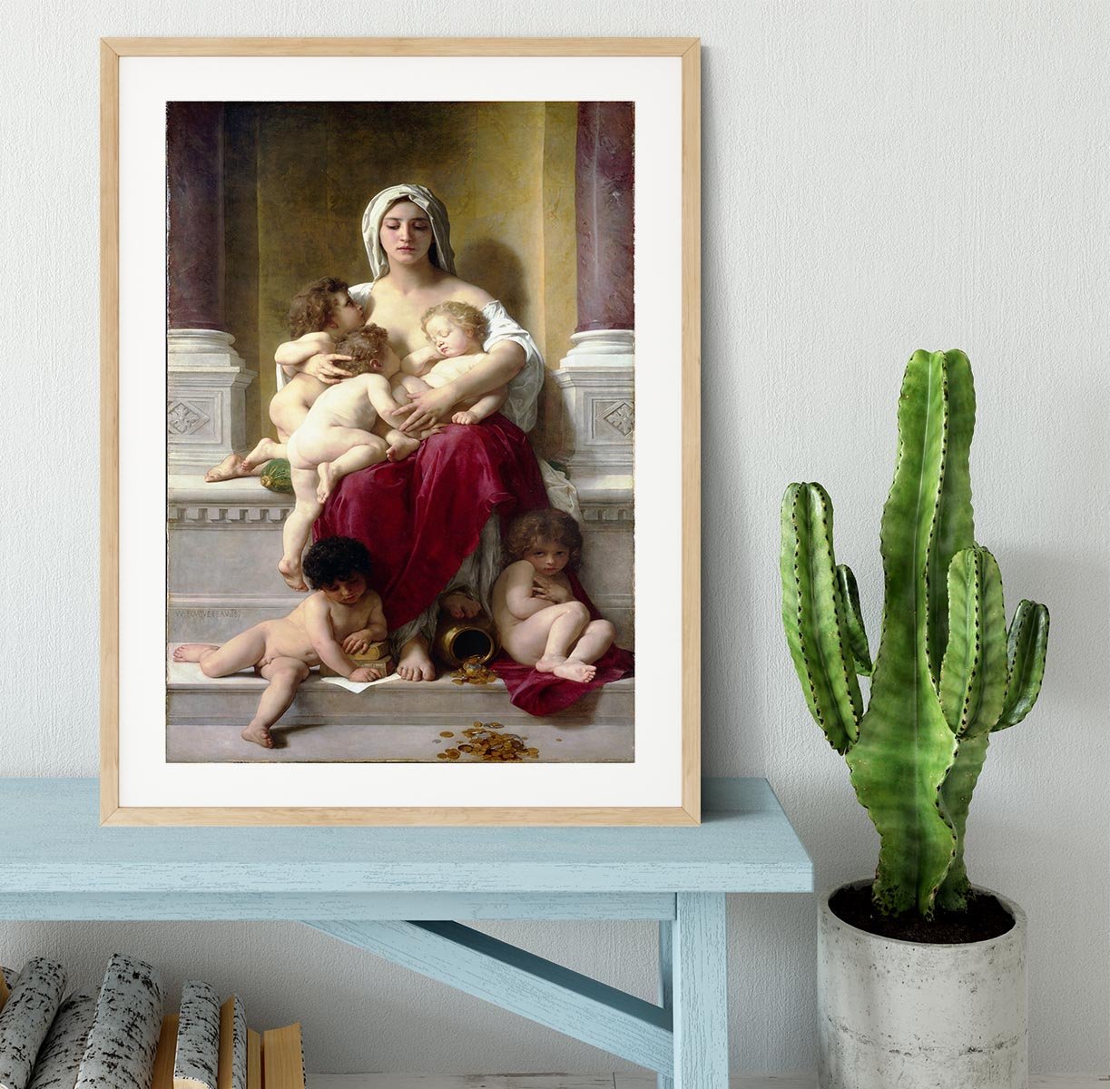 Charity By Bouguereau Framed Print - Canvas Art Rocks - 3