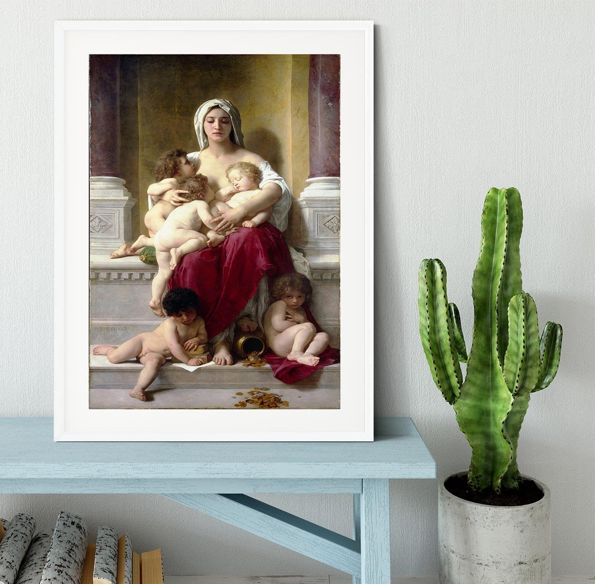 Charity By Bouguereau Framed Print - Canvas Art Rocks - 5