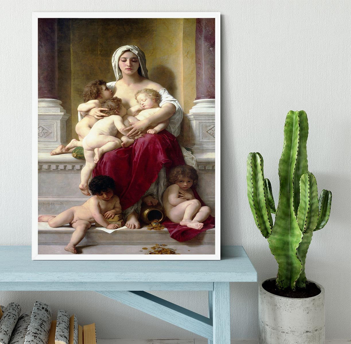 Charity By Bouguereau Framed Print - Canvas Art Rocks -6