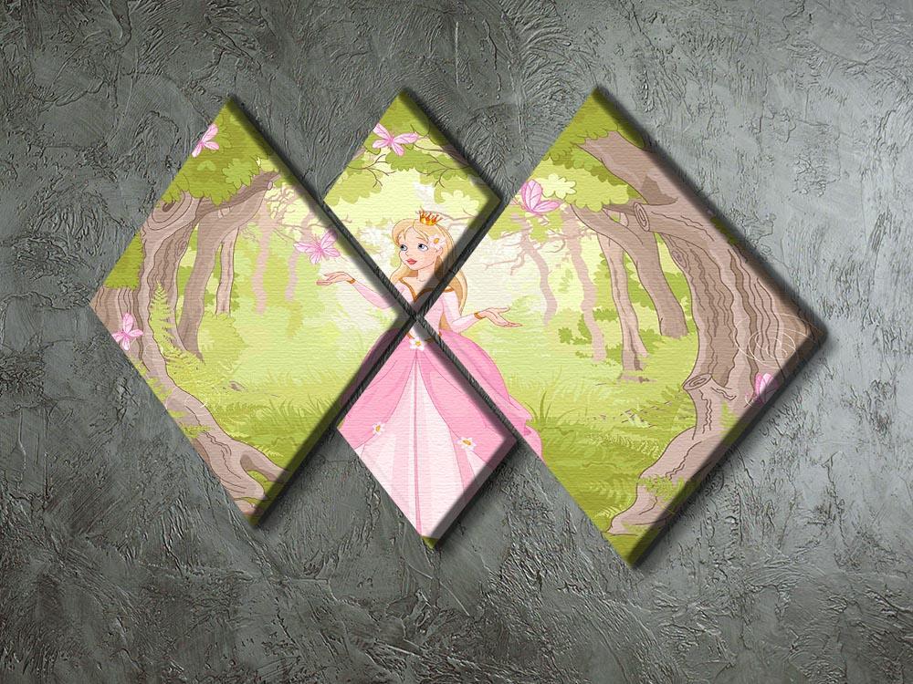 Charming princess a fantastic wood 4 Square Multi Panel Canvas - Canvas Art Rocks - 2