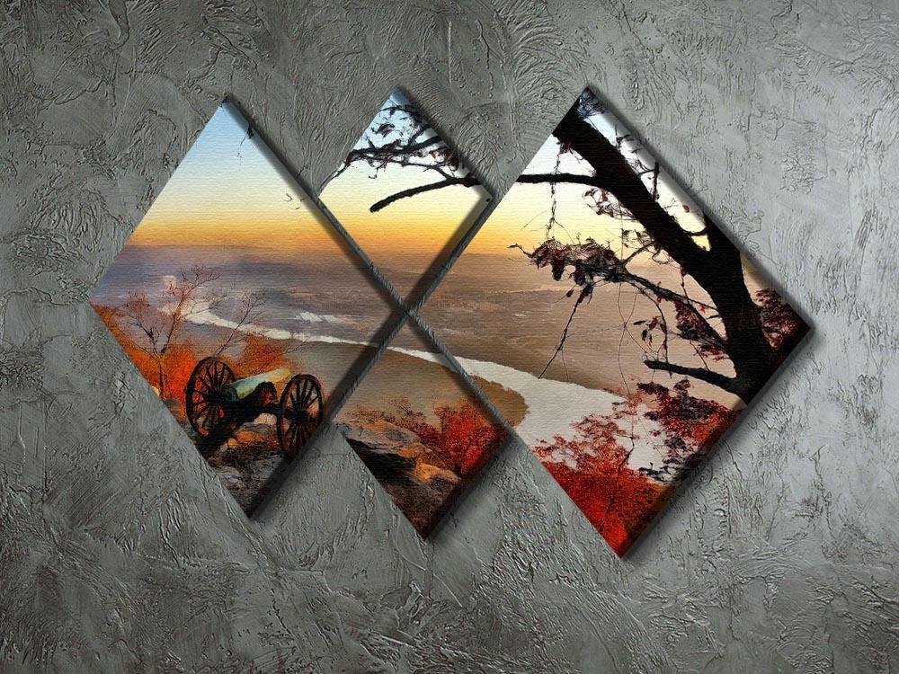 Chattanooga Campaign Painting 4 Square Multi Panel Canvas - Canvas Art Rocks - 2