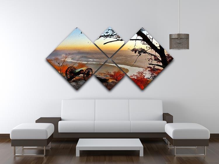 Chattanooga Campaign Painting 4 Square Multi Panel Canvas - Canvas Art Rocks - 3