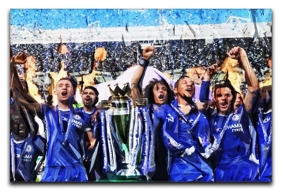 Chelsea FC Premier League Winners 2017 Canvas Print & Poster - US Canvas Art Rocks