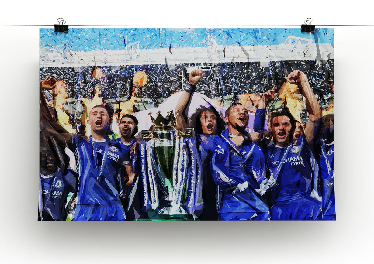 Chelsea FC Premier League Winners 2017 Canvas Print & Poster - US Canvas Art Rocks