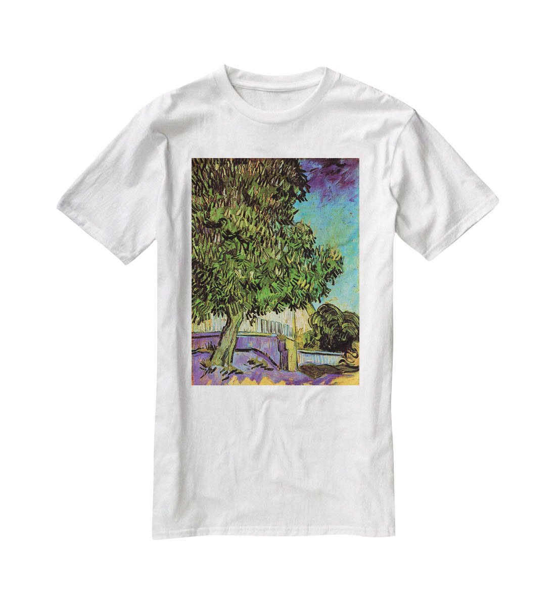 Chestnut Tree in Blossom by Van Gogh T-Shirt - Canvas Art Rocks - 5