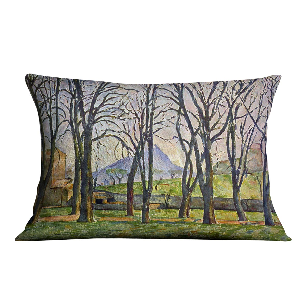 Chestnut Trees in Jas de Bouffan by Cezanne Cushion - Canvas Art Rocks - 4