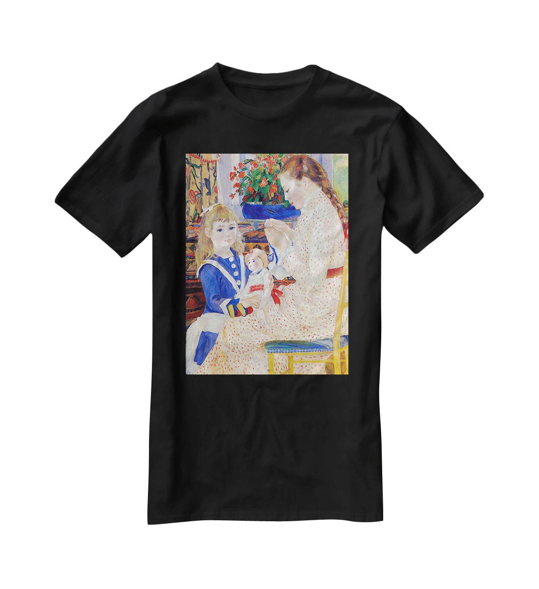 Children in the afternoon in Wargemont Detail by Renoir T-Shirt - Canvas Art Rocks - 1