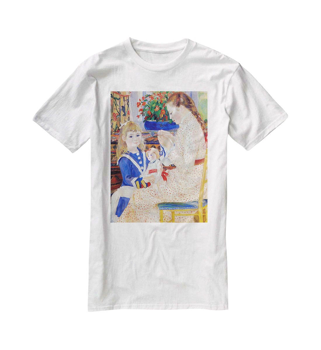 Children in the afternoon in Wargemont Detail by Renoir T-Shirt - Canvas Art Rocks - 5