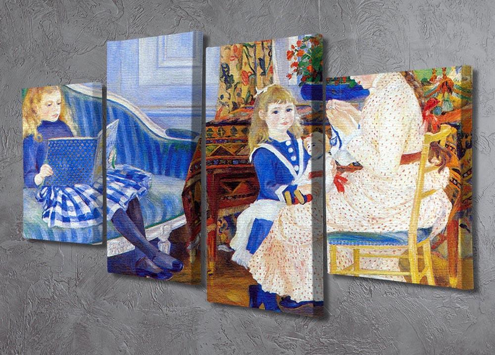 Children in the afternoon in Wargemont by Renoir 4 Split Panel Canvas - Canvas Art Rocks - 2