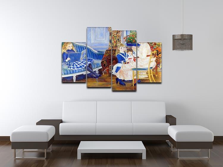 Children in the afternoon in Wargemont by Renoir 4 Split Panel Canvas - Canvas Art Rocks - 3