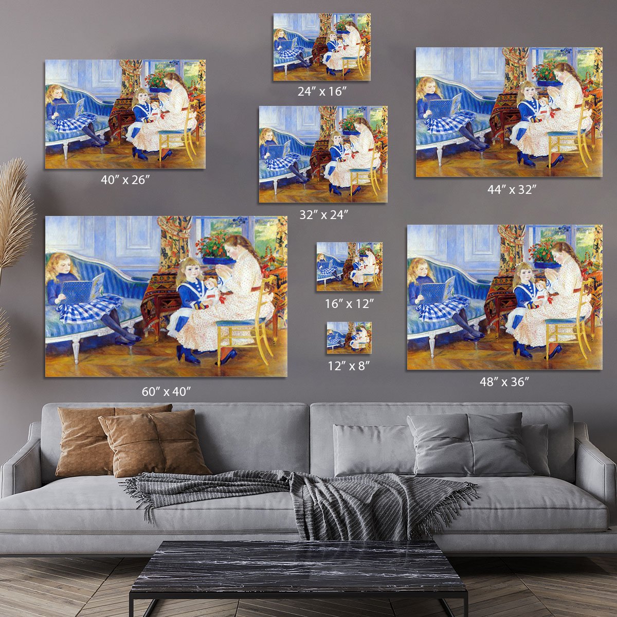 Children in the afternoon in Wargemont by Renoir Canvas Print or Poster