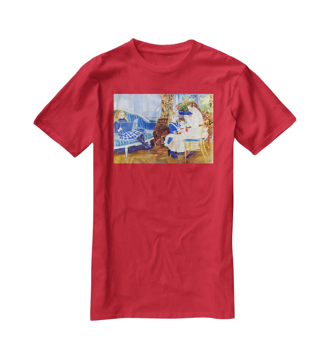 Children in the afternoon in Wargemont by Renoir T-Shirt - Canvas Art Rocks - 4