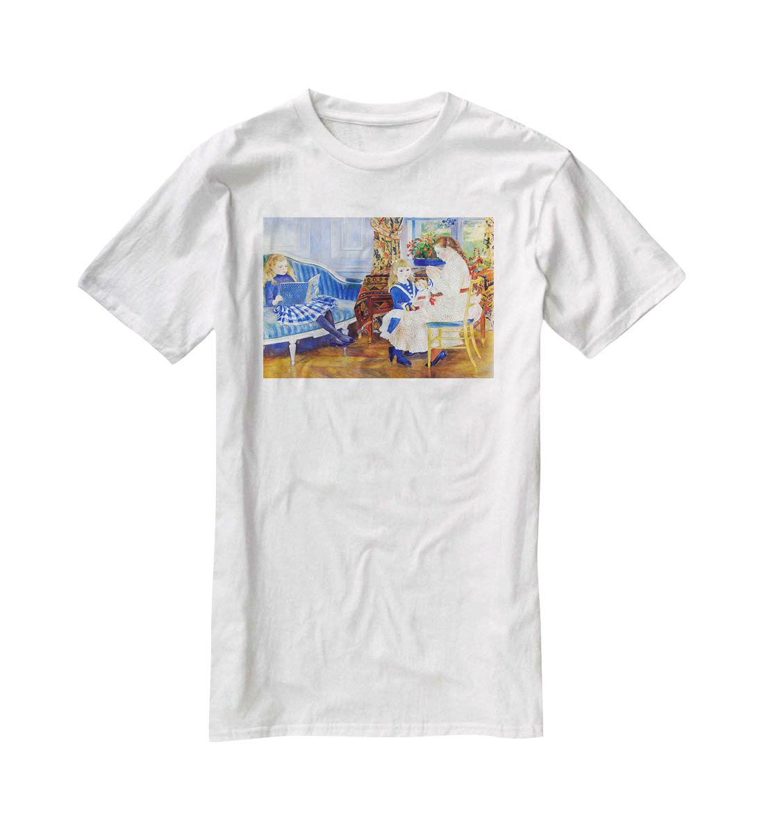 Children in the afternoon in Wargemont by Renoir T-Shirt - Canvas Art Rocks - 5