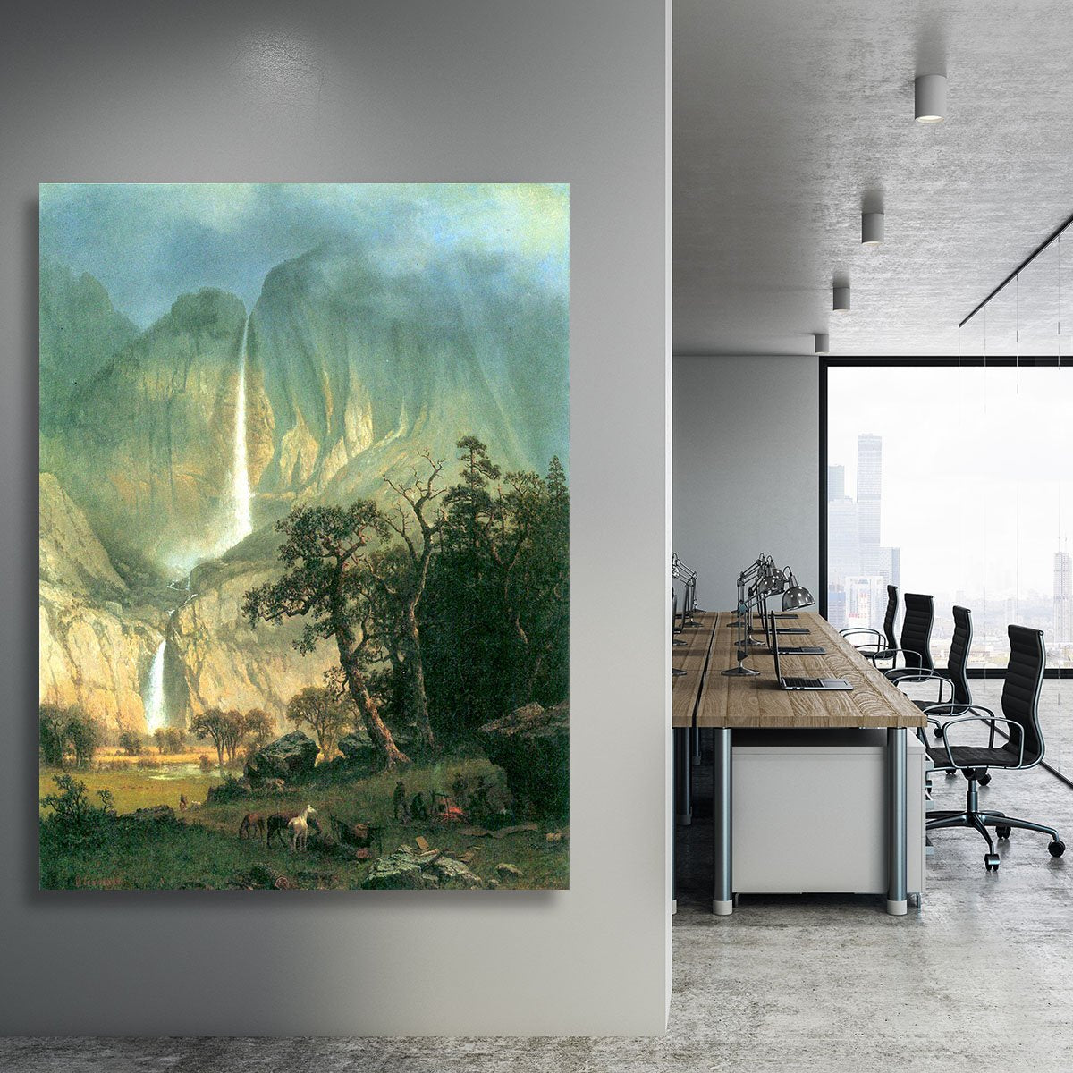 Cho-Looke Yosemite Watterfall by Bierstadt Canvas Print or Poster
