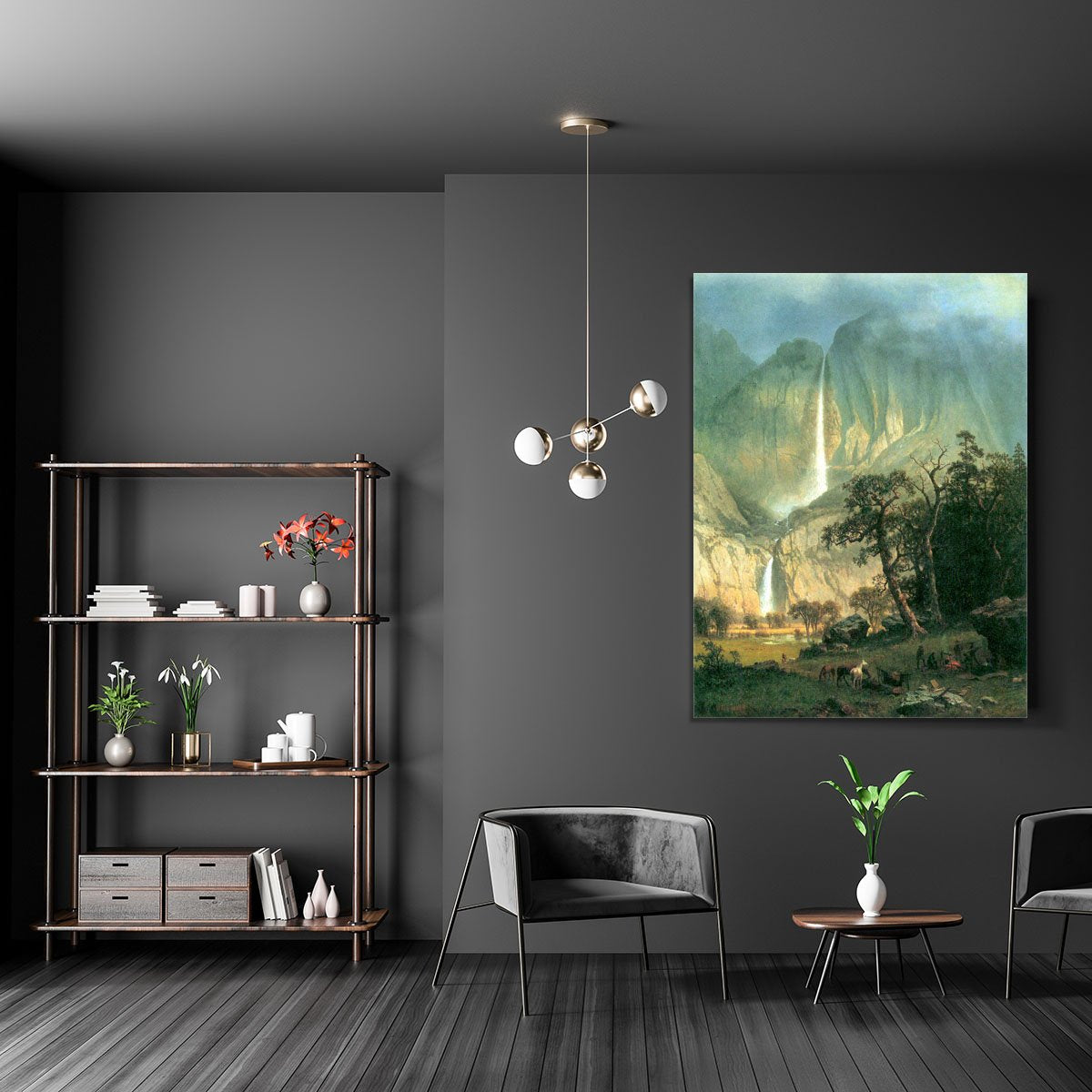 Cho-Looke Yosemite Watterfall by Bierstadt Canvas Print or Poster
