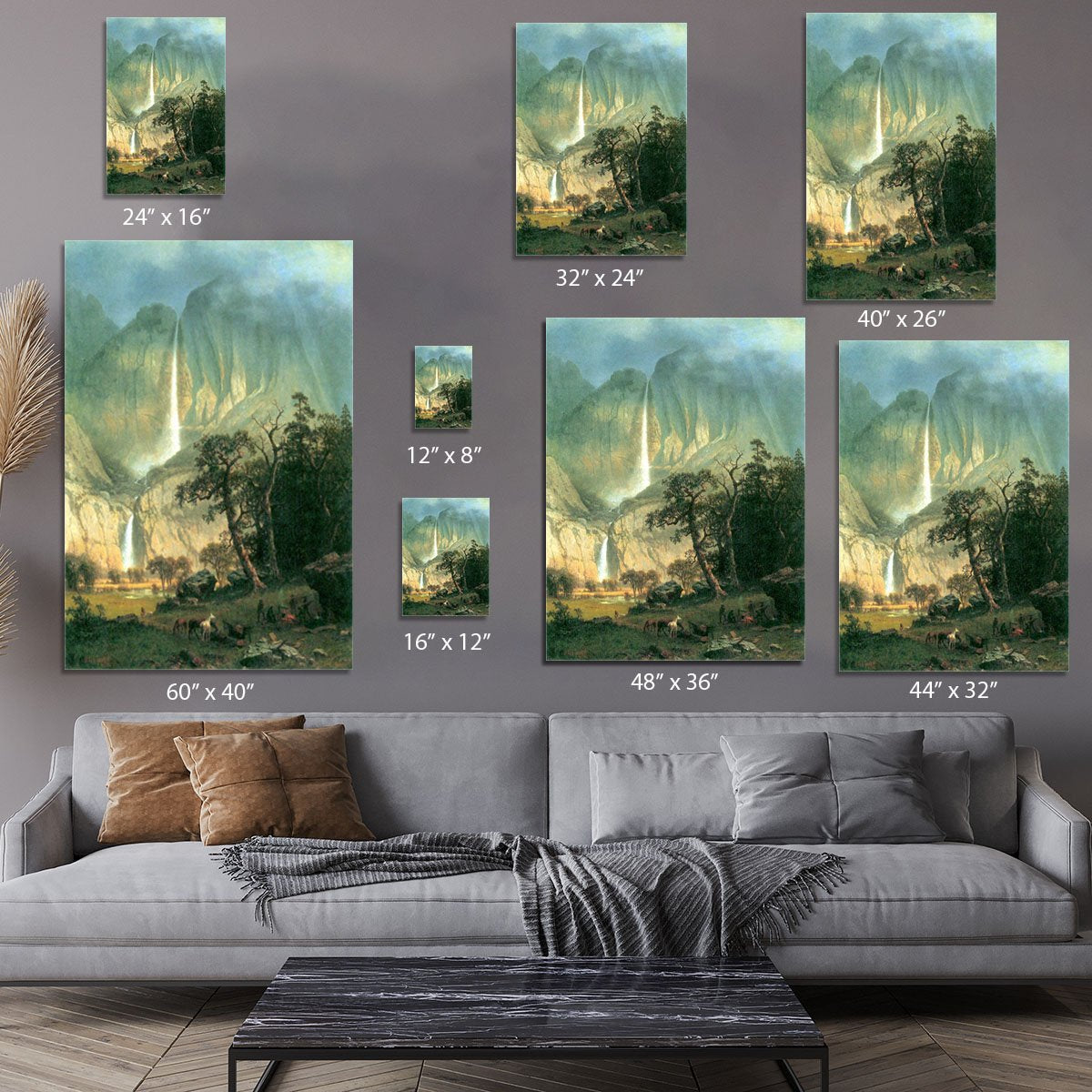 Cho-Looke Yosemite Watterfall by Bierstadt Canvas Print or Poster