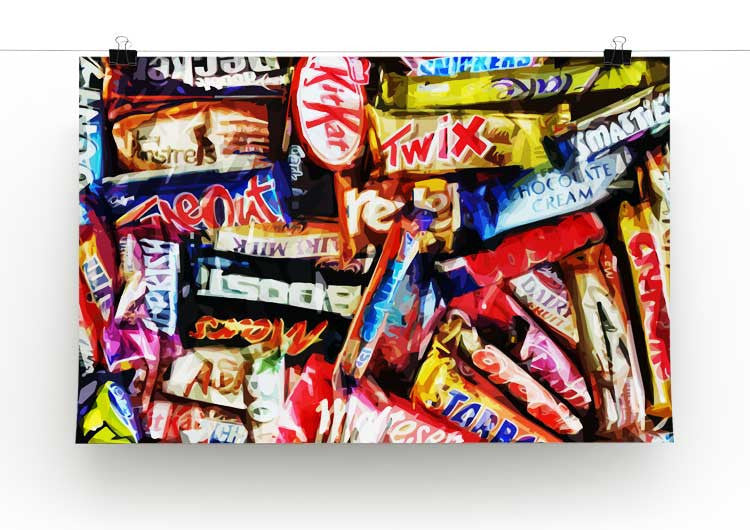 Chocolate Bar Print - Canvas Art Rocks - 2