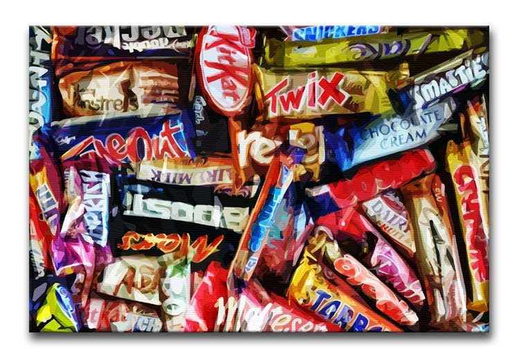 Chocolate Bar Print - Canvas Art Rocks - 1