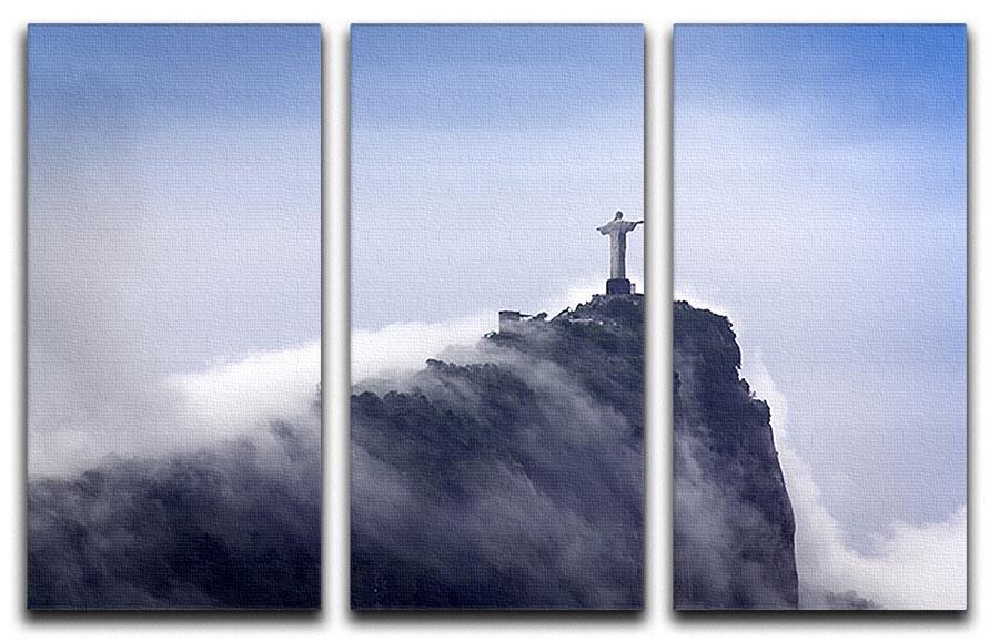 Christ the Redeemer in clouds 3 Split Panel Canvas Print - Canvas Art Rocks - 1
