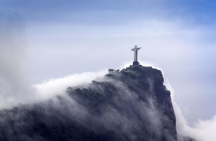 Christ the Redeemer in clouds Wall Mural Wallpaper