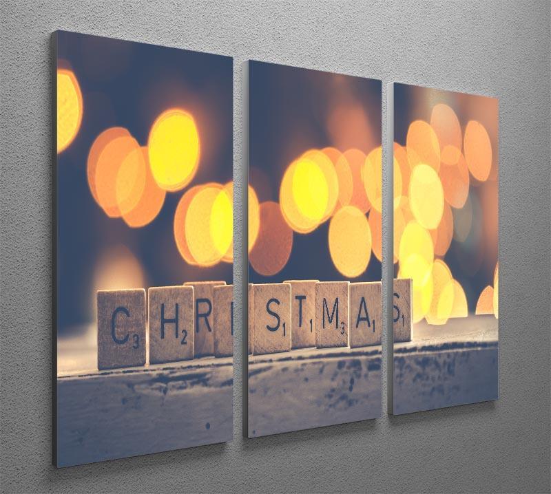 Christmas 3 Split Panel Canvas Print - Canvas Art Rocks - 2