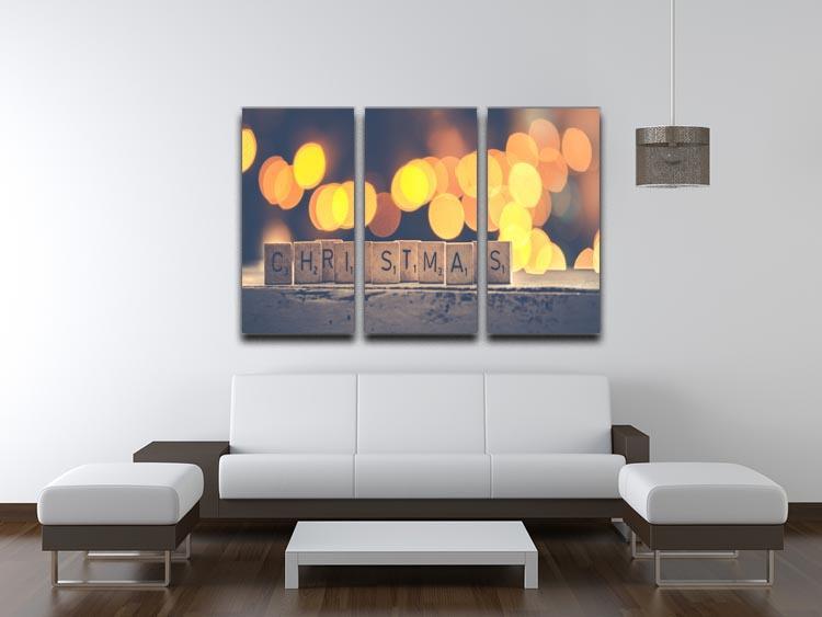Christmas 3 Split Panel Canvas Print - Canvas Art Rocks - 3