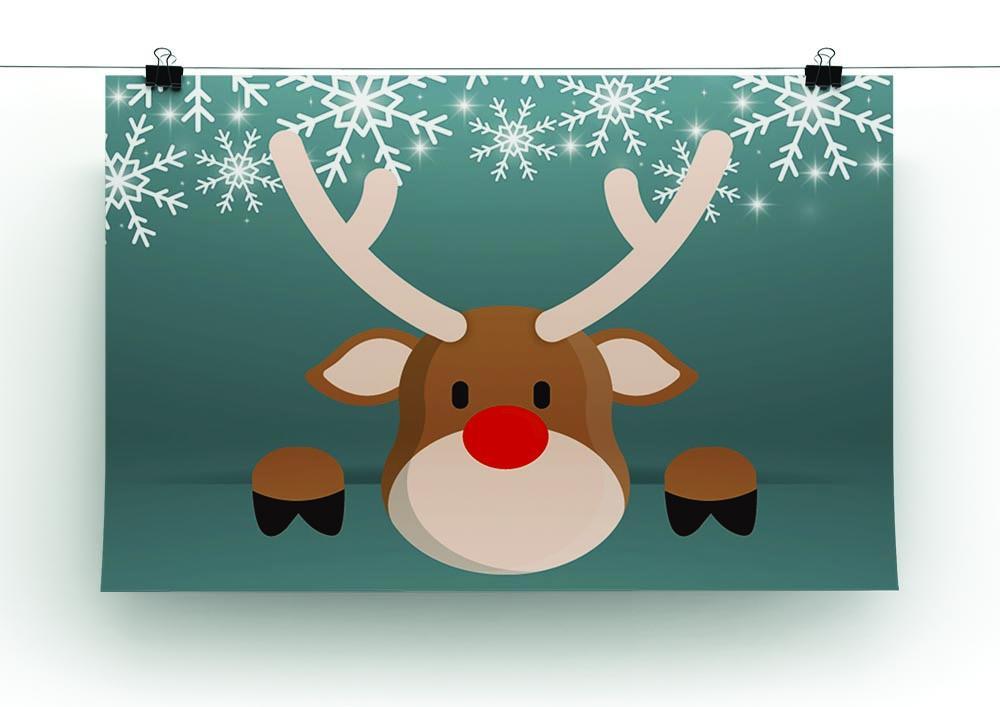 Christmas Reindeer Canvas Print or Poster - Canvas Art Rocks - 2