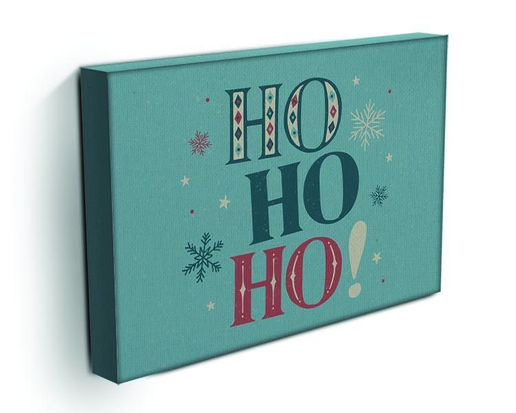 Christmas Retro Ho Ho Ho Canvas Print or Poster - Canvas Art Rocks - 3