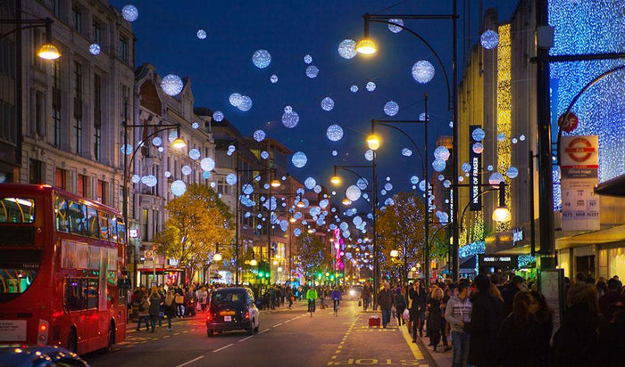 Christmas lights on Oxford street Wall Mural Wallpaper