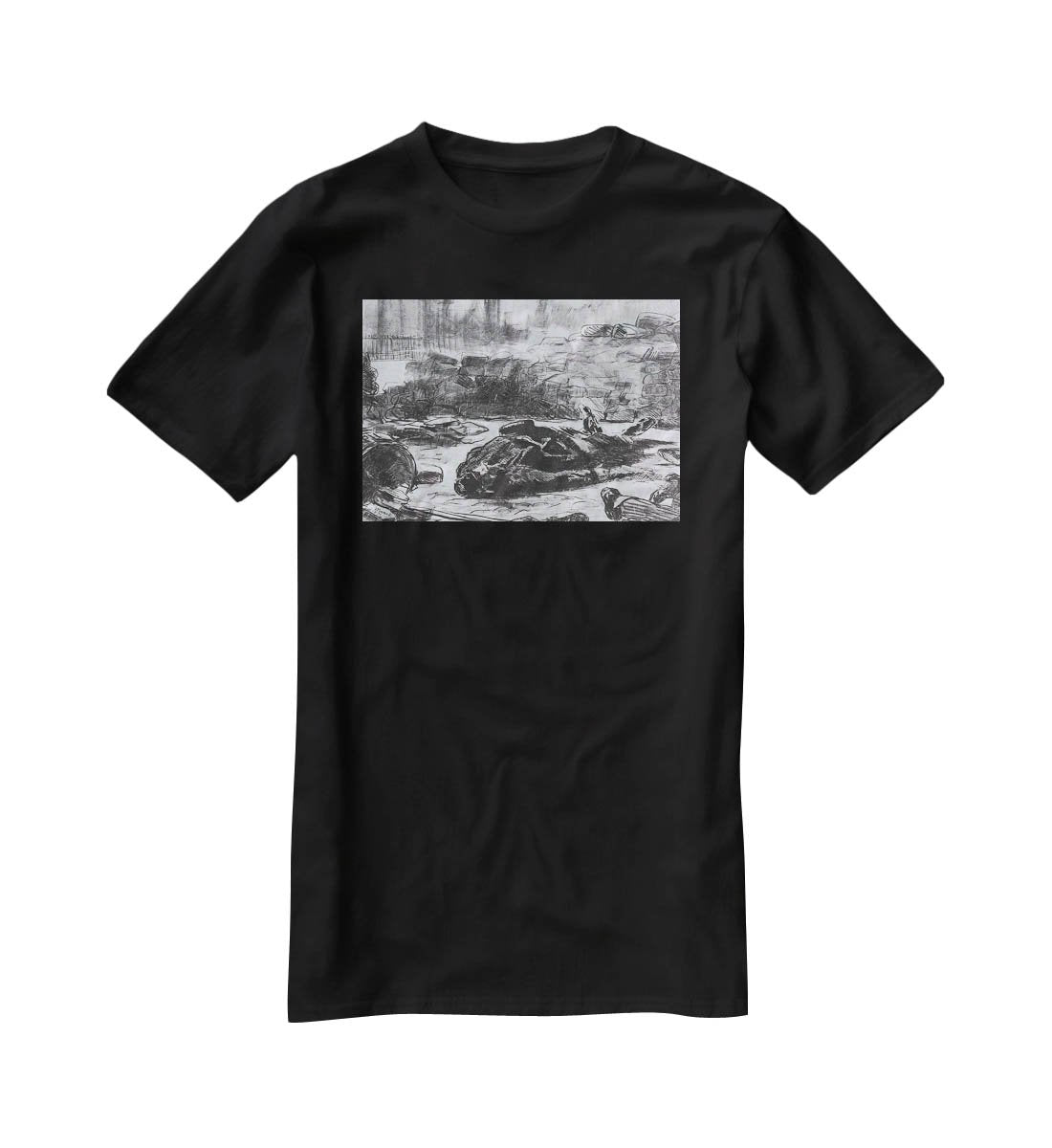 Civil war by Manet T-Shirt - Canvas Art Rocks - 1
