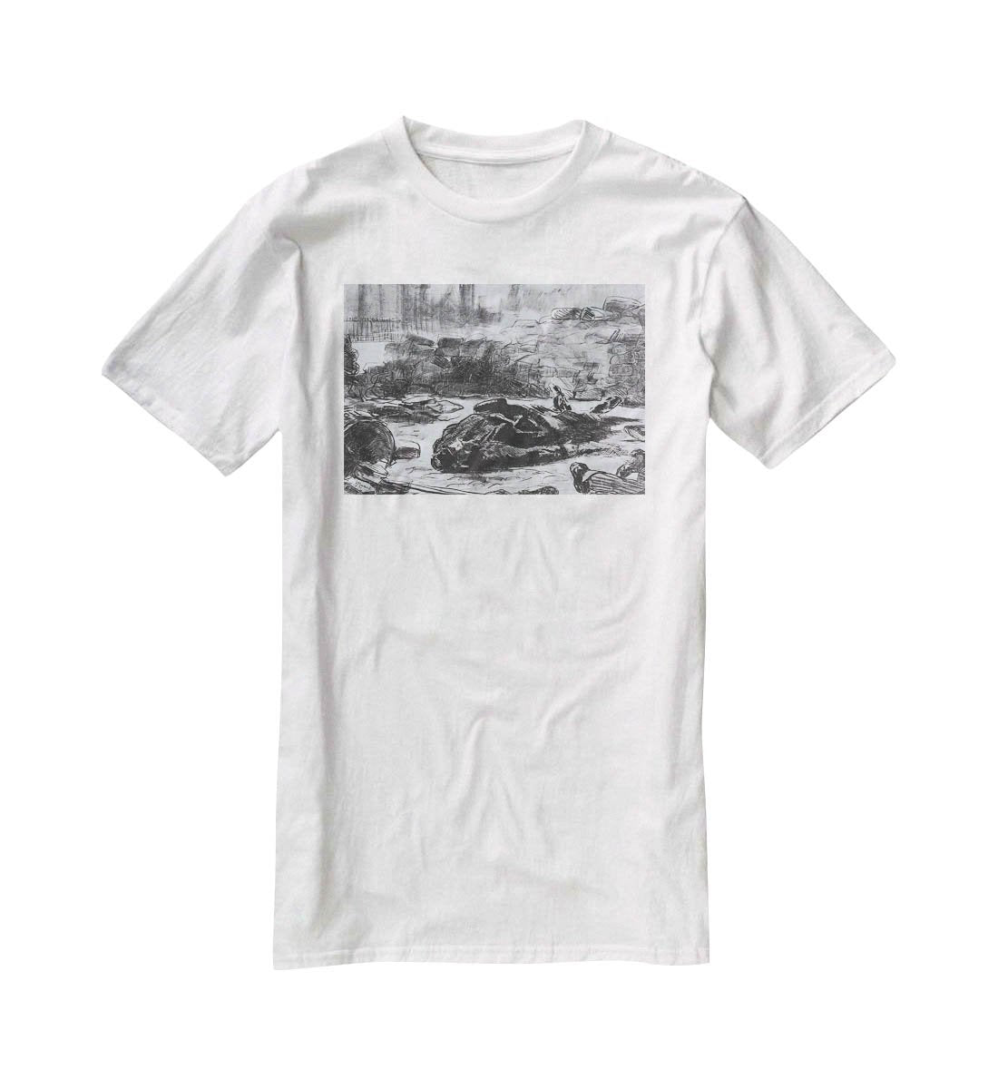 Civil war by Manet T-Shirt - Canvas Art Rocks - 5