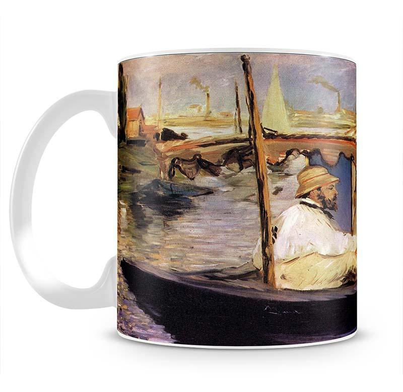 Claude Monet Dans Son Bateau Atelier 1874 by Manet Mug - Canvas Art Rocks - 2