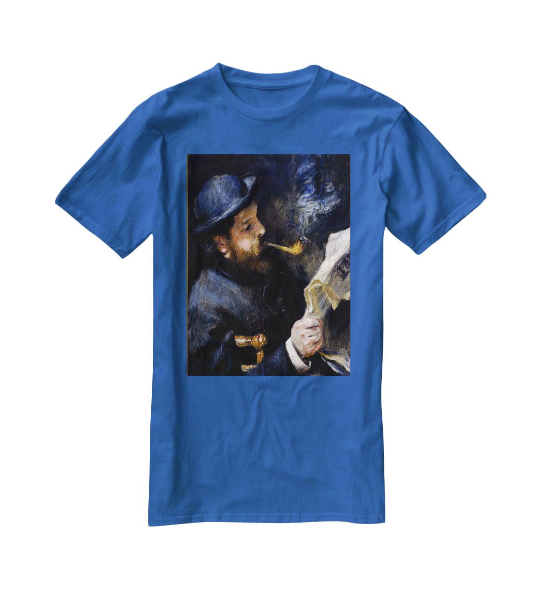 Claude Monet Reading A Newspaper by Renoir T-Shirt - Canvas Art Rocks - 2