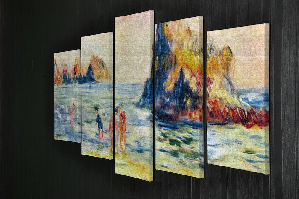 Cliffs at Guernsey by Renoir 5 Split Panel Canvas - Canvas Art Rocks - 2