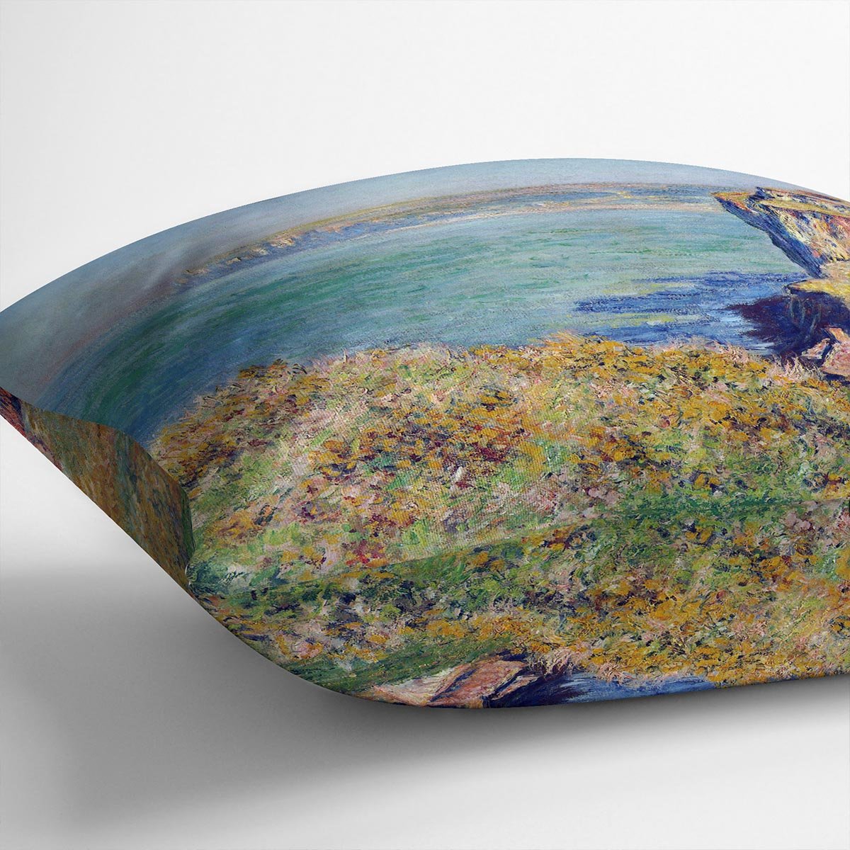 Cliffs at Varengeville by Monet Throw Pillow