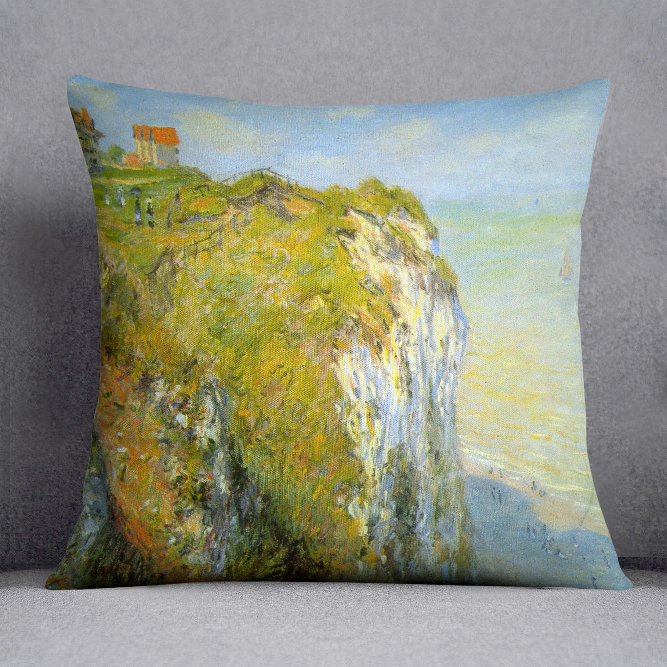 Cliffs by Monet Throw Pillow