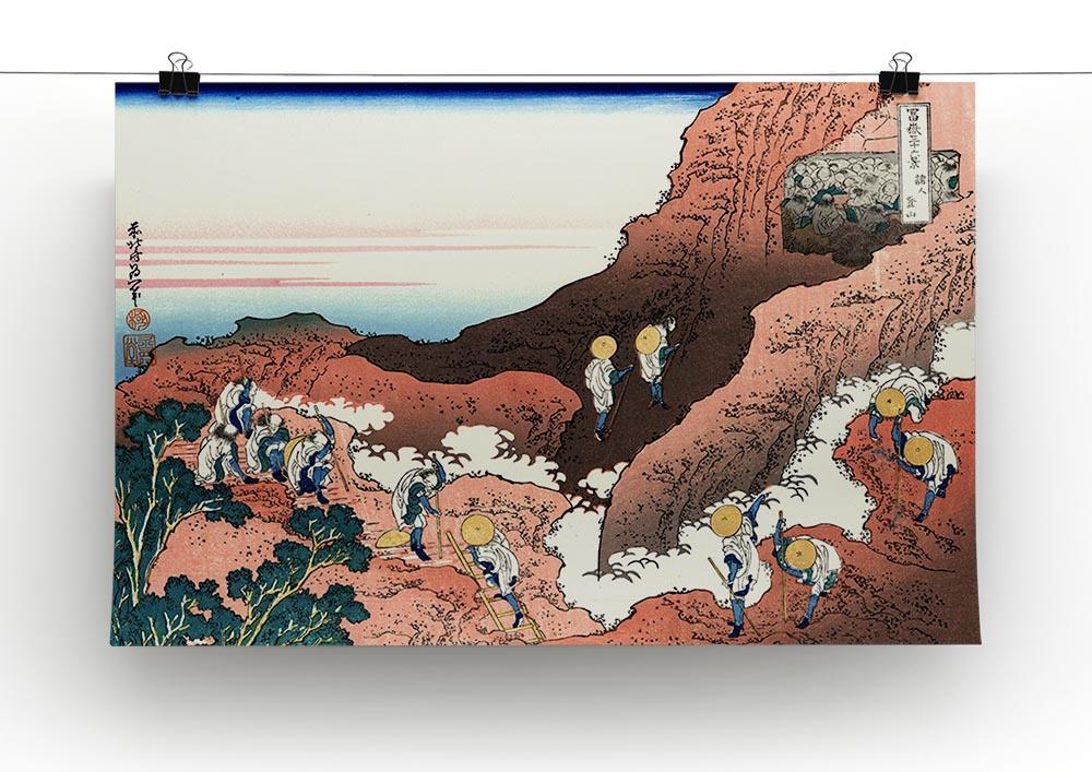 Climbing on Mt. Fuji by Hokusai Canvas Print or Poster - Canvas Art Rocks - 2