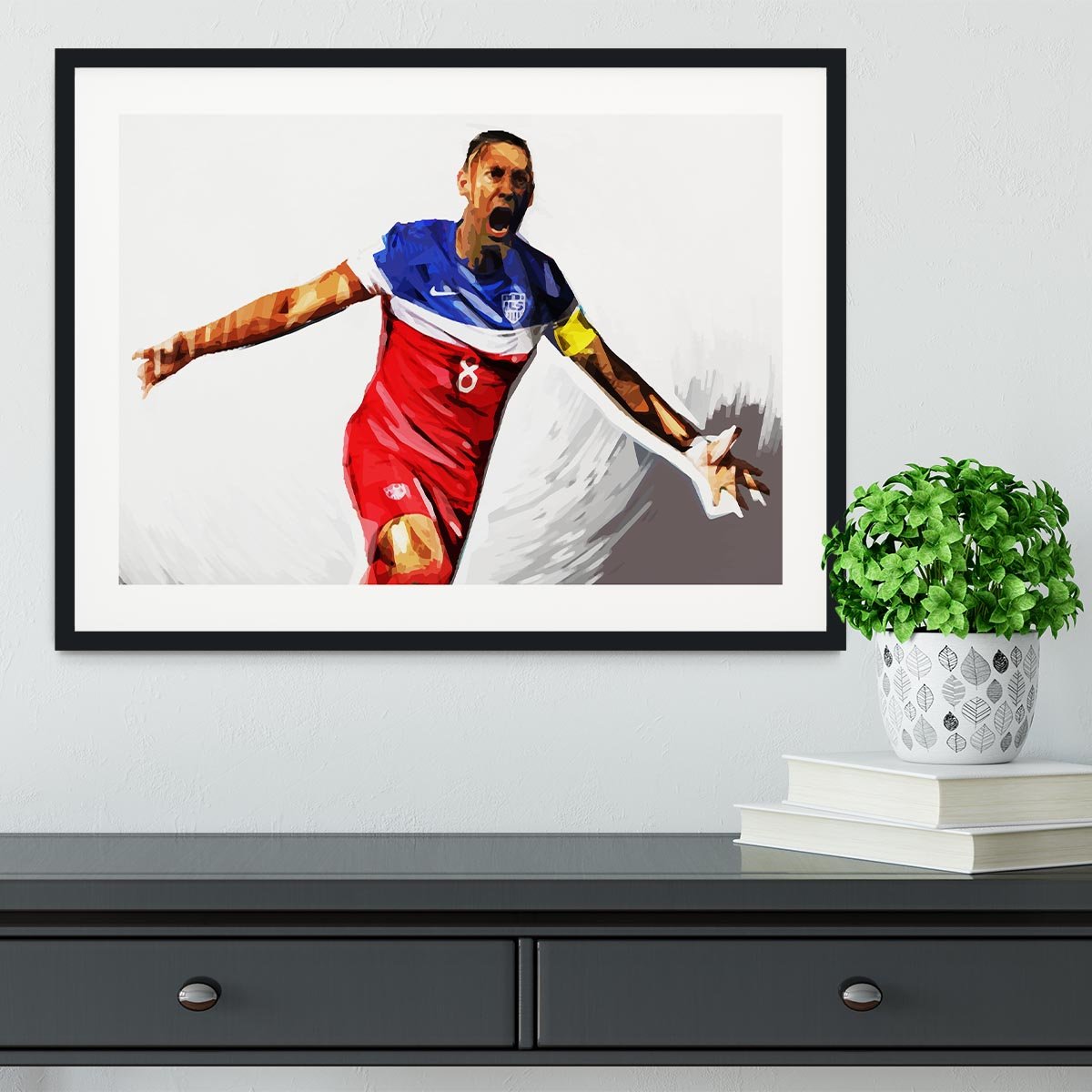 Clint Dempsey Framed Print - Canvas Art Rocks - 1