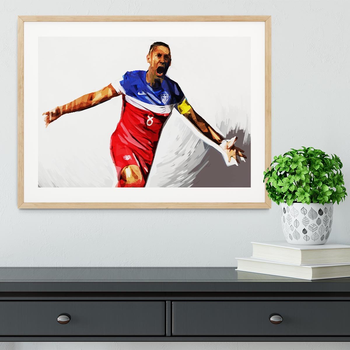 Clint Dempsey Framed Print - Canvas Art Rocks - 3