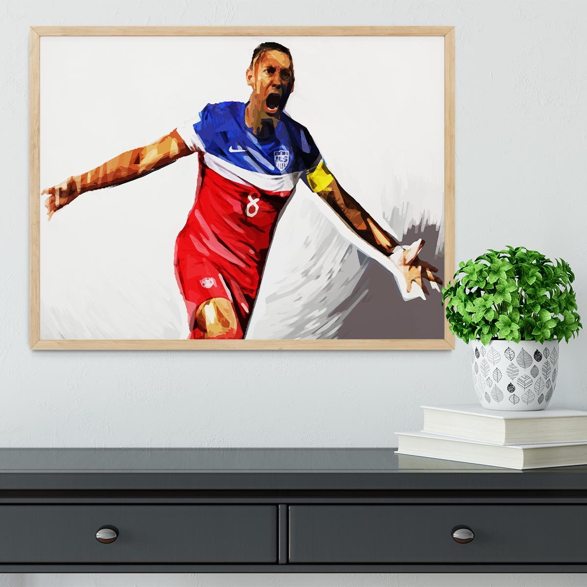 Clint Dempsey Framed Print - Canvas Art Rocks - 4