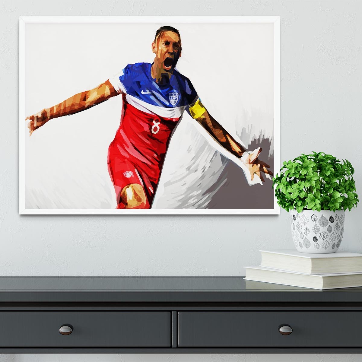 Clint Dempsey Framed Print - Canvas Art Rocks -6