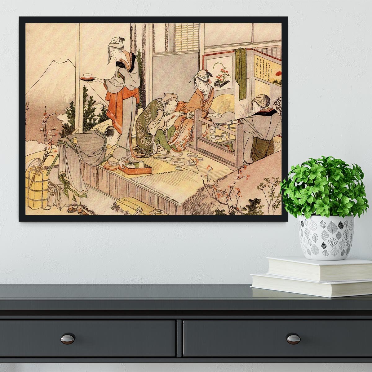 Close to mount Fuji by Hokusai Framed Print - Canvas Art Rocks - 2