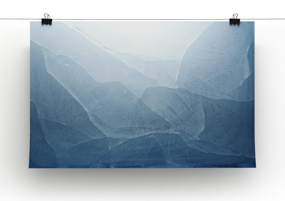 Closeup of blue ice background Canvas Print or Poster - Canvas Art Rocks - 2