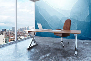 Closeup of blue ice background Wall Mural Wallpaper - Canvas Art Rocks - 3