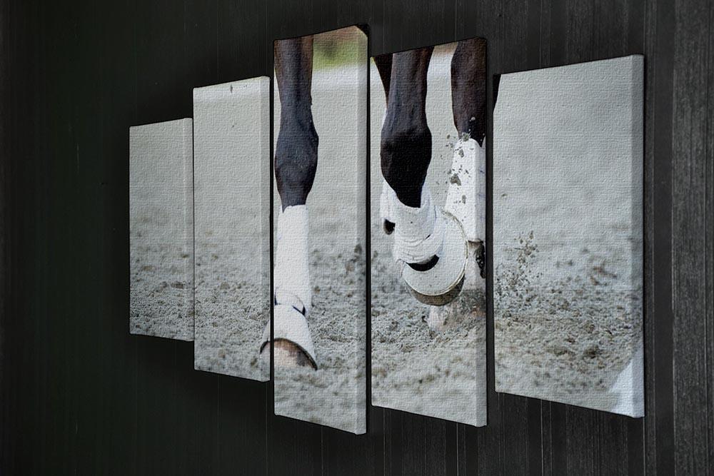 Closeup of the hooves from a horse 5 Split Panel Canvas - Canvas Art Rocks - 2