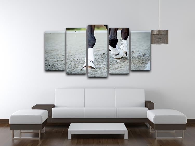 Closeup of the hooves from a horse 5 Split Panel Canvas - Canvas Art Rocks - 3