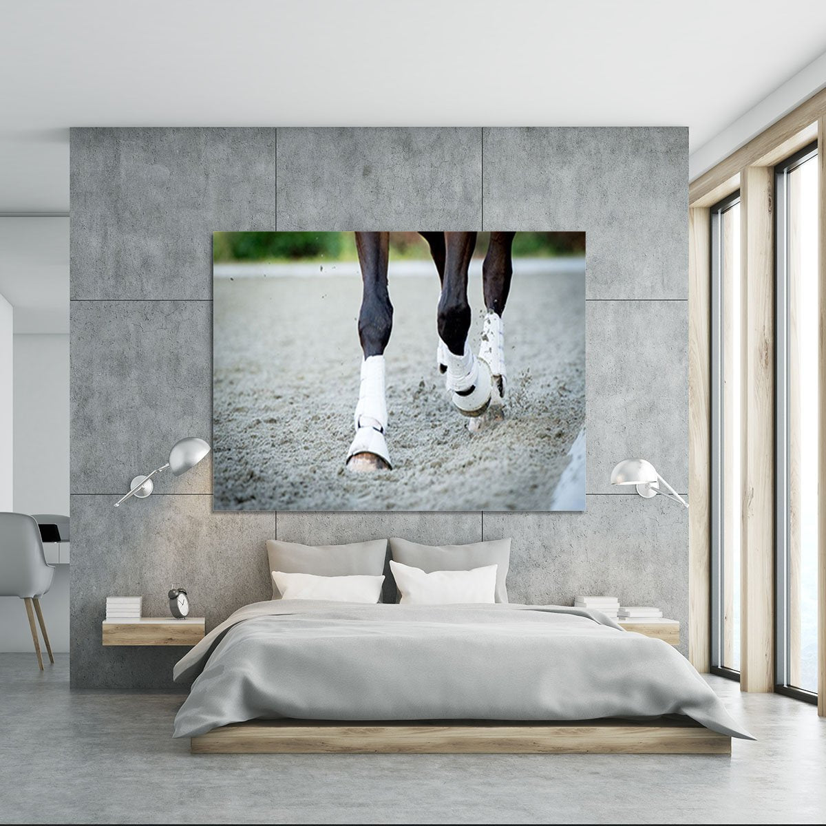 Closeup of the hooves from a horse Canvas Print or Poster