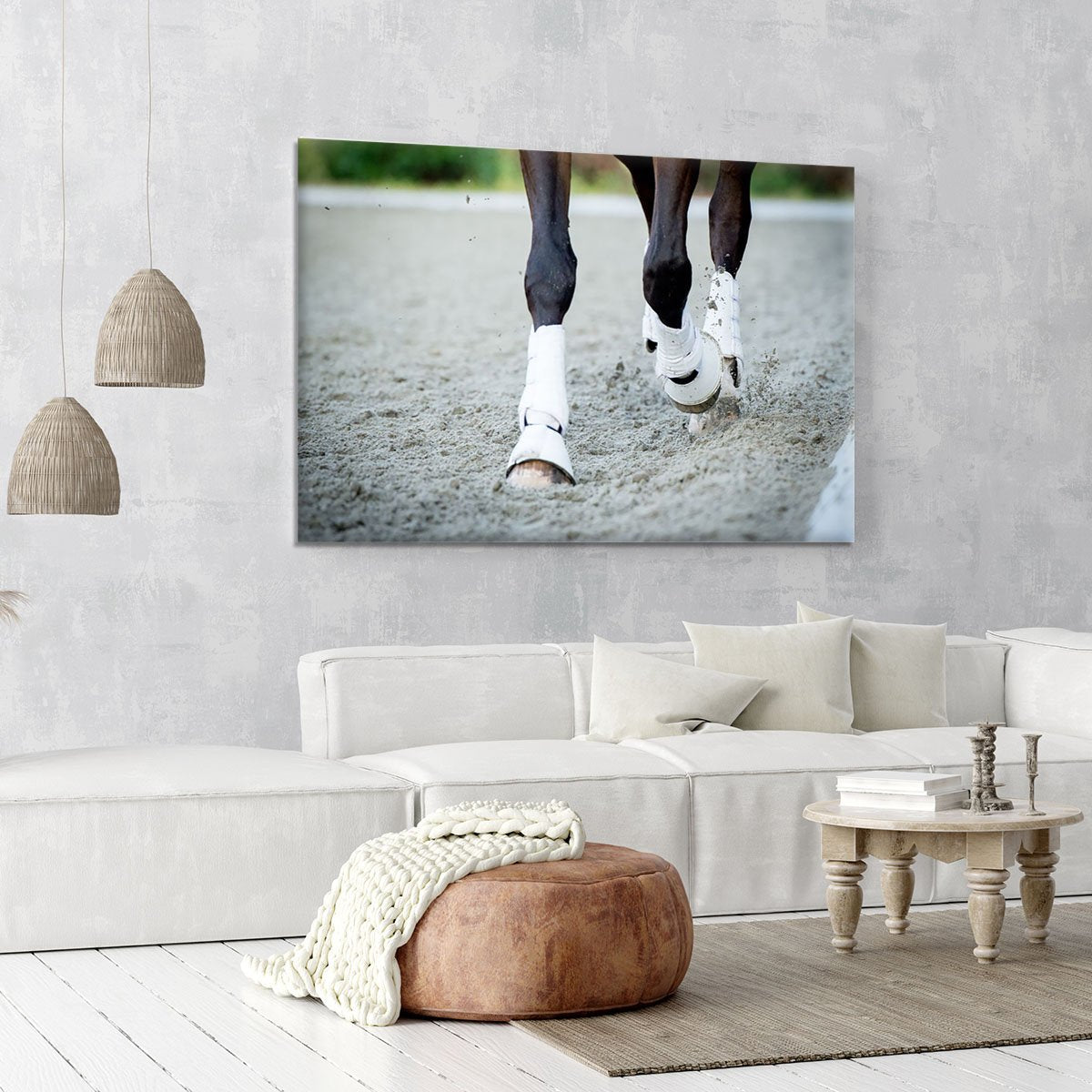 Closeup of the hooves from a horse Canvas Print or Poster