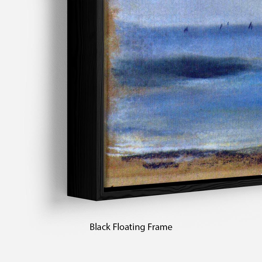 Coastal strip at sunset by Degas Floating Frame Canvas - Canvas Art Rocks - 2